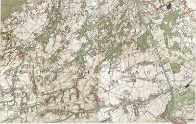 Map of Vilvorde - Vilvoorde, Belgium by Joseph de Ferraris